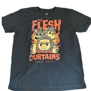 Adult Swim Rick and Morty The Flesh Curtains Cotton Tee Shirt Size XL